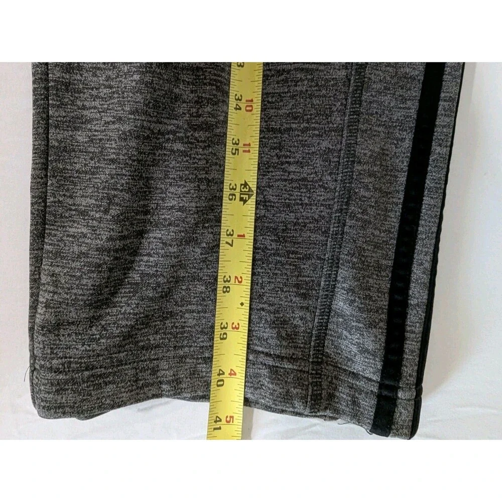Adidas Climawarm Mens XL Gray Heather Fleece Track Pants Sweatpants 3-Stripe